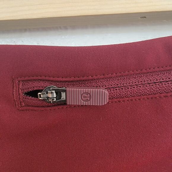 Lululemon Maroon Red Wunder Under High Rise Luxtreme Cropped Tight Leggings SZ 2 - Picture 6 of 8